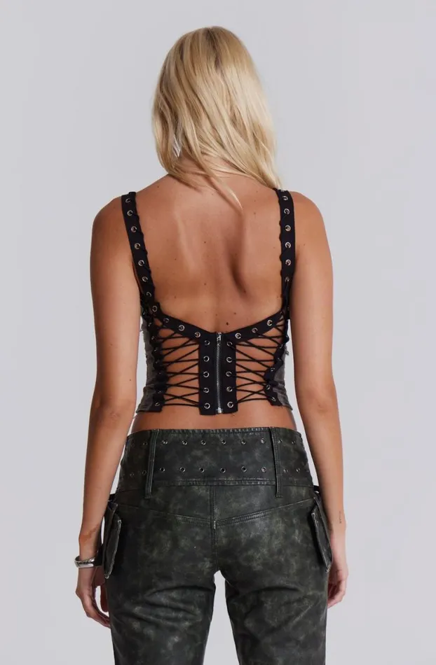 Crop Tops Women Jaded London Kate Cross Plunge Top