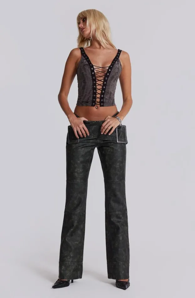 Crop Tops Women Jaded London Kate Cross Plunge Top