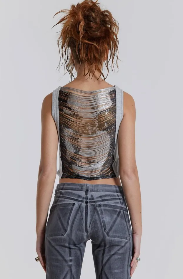 Crop Tops Women Jaded London Latitude Punk Extreme Fringe Top