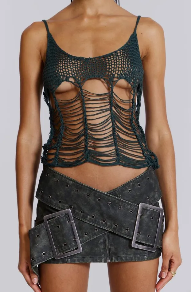 Crop Tops Women Jaded London Zeta Knitted Top