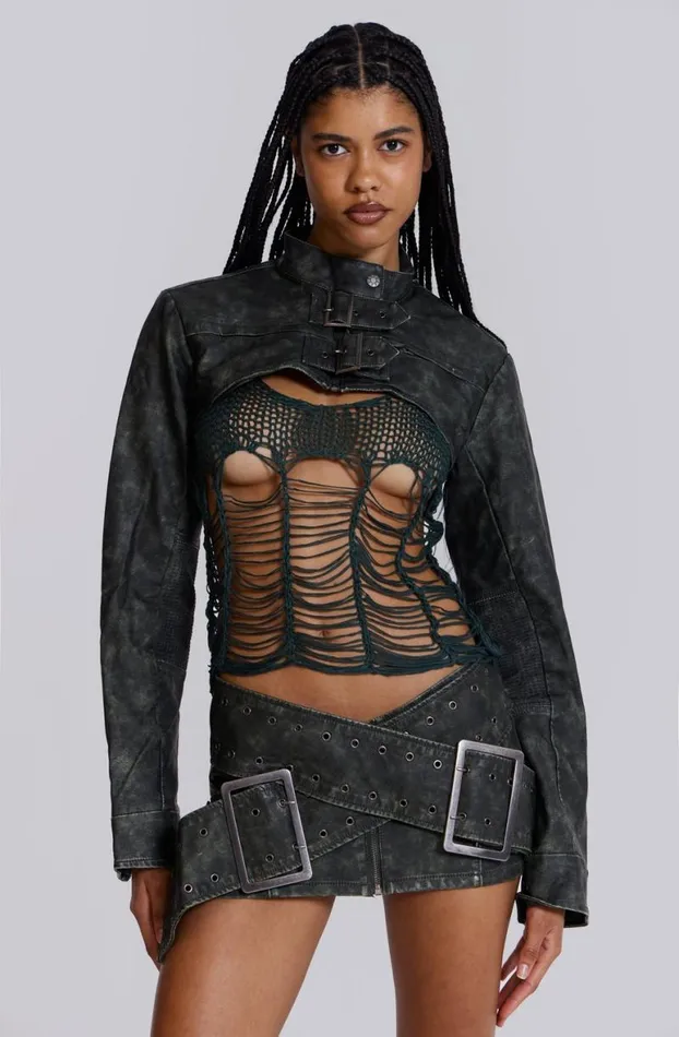 Crop Tops Women Jaded London Zeta Knitted Top
