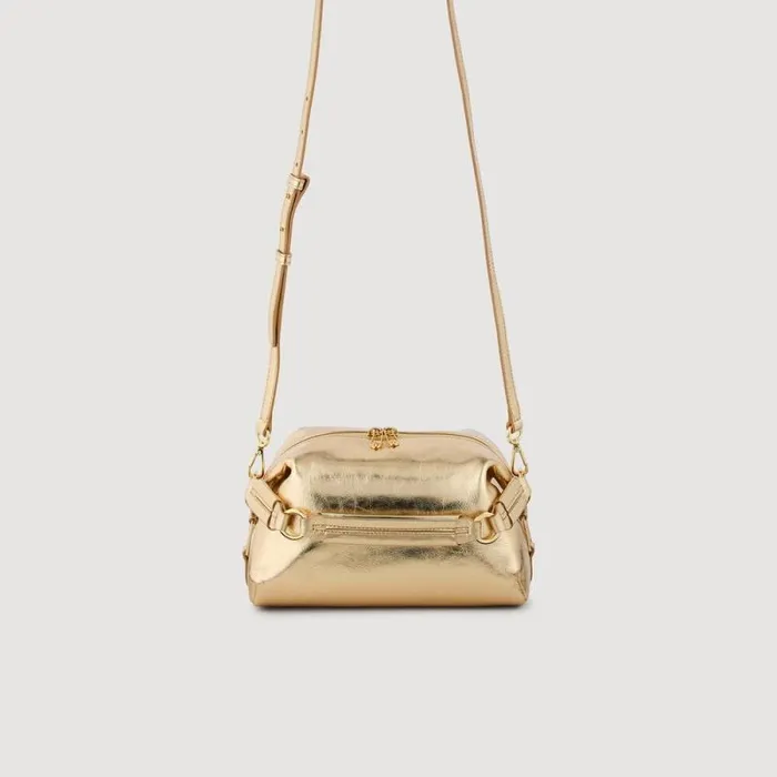 Crossbody Bags Women SANDRO LE 84 Leather Bag Gold