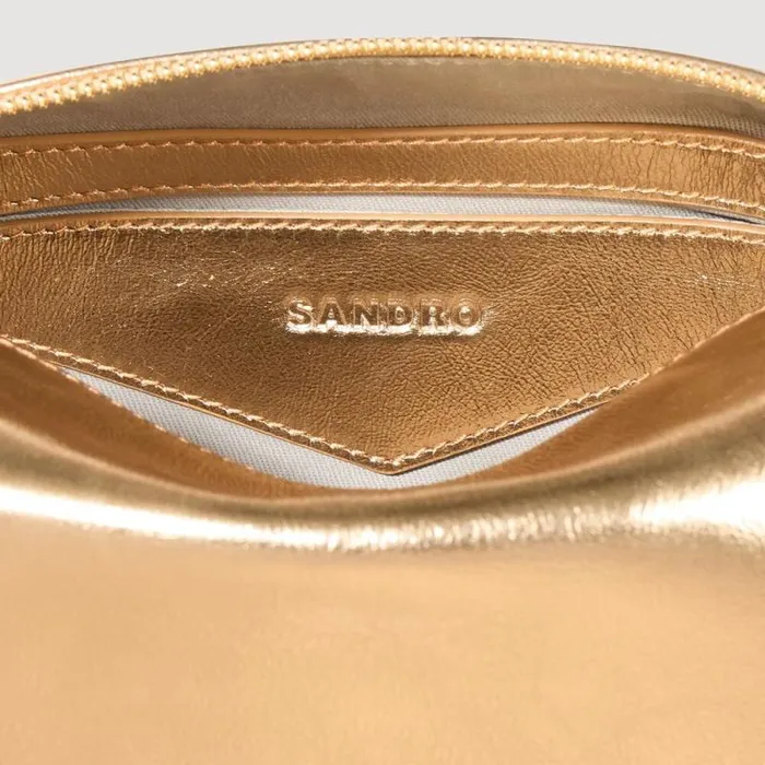 Crossbody Bags Women SANDRO LE 84 Leather Bag Gold