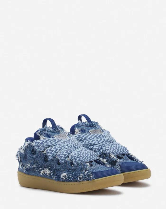 Curb Sneakers In Denim Denim Blue Women Lanvin Curb
