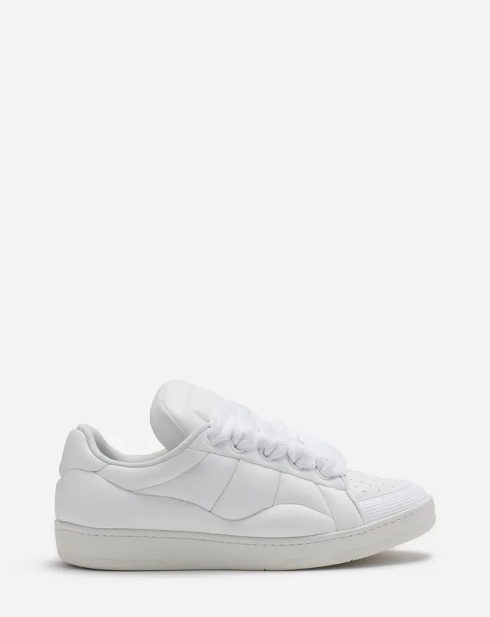 Curb Xl Leather Sneakers Whitewhite Men Lanvin Curb