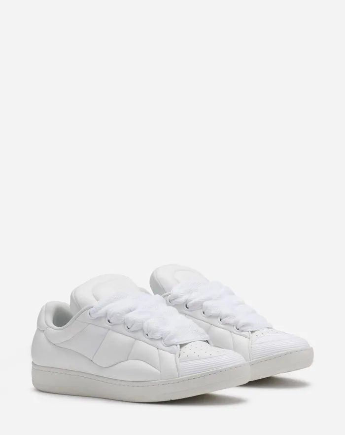 Curb Xl Leather Sneakers Whitewhite Men Lanvin Curb Curb Xl Leather Sneakers Whitewhite Men Lanvin Curb