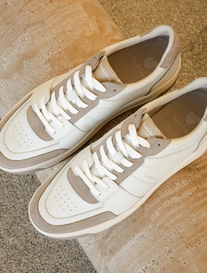 Cyrus Off White and Ash Beige Men Bobbies Sneakers Cyrus Off White and Ash Beige Men Bobbies Sneakers