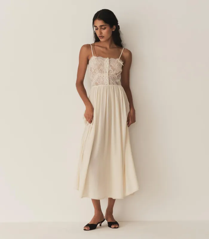 DEN Corinne Dress Mother Of Pearl Women Dresses