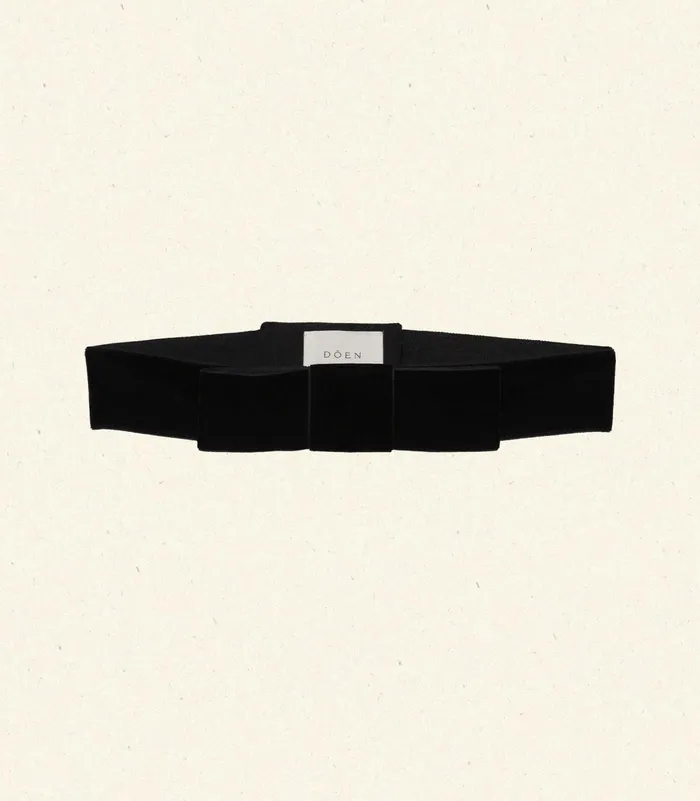 DEN Josie Belt Black Velvet Women Belts Hats and Gloves DEN Josie Belt Black Velvet Women Belts Hats and Gloves