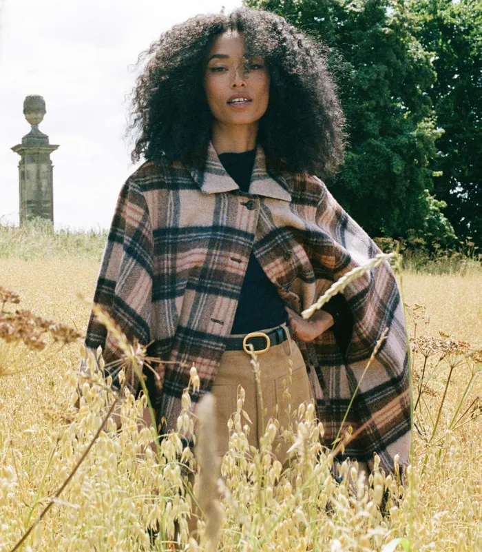 DEN Kent Cape Maclaine Plaid Women Coats and Jackets DEN Kent Cape Maclaine Plaid Women Coats and Jackets