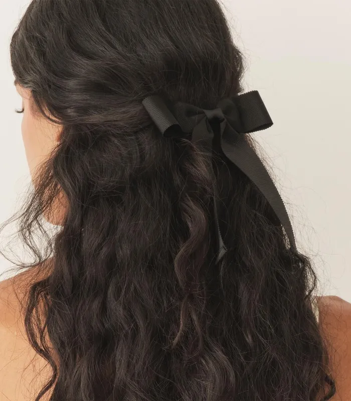 DEN Lala Bow Barrette Black Grosgrain Women Hair Accessories