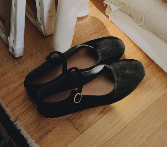 DEN Mary Jane Slipper Black Women Shoes