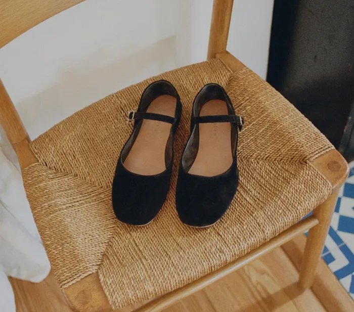DEN Mary Jane Slipper Black Women Shoes