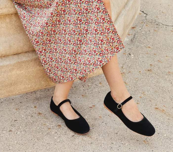 DEN Mary Jane Slipper Black Women Shoes