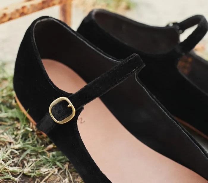 DEN Mary Jane Slipper Black Women Shoes