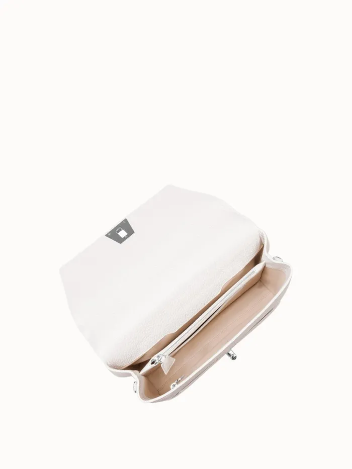 Day Bag In Cervocalf Leather Alabaster Women Akris Crossbody Bags