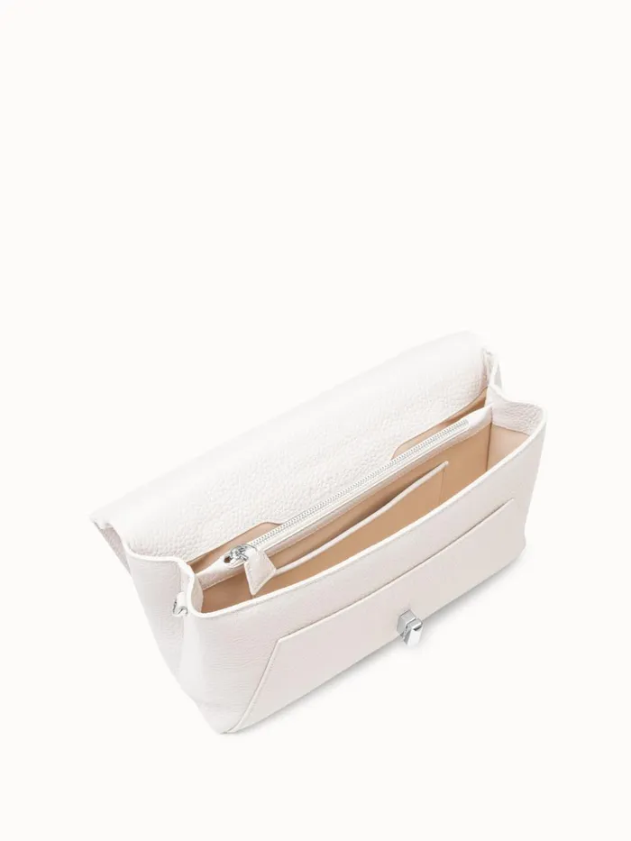 Day Bag In Cervocalf Leather Alabaster Women Akris Crossbody Bags
