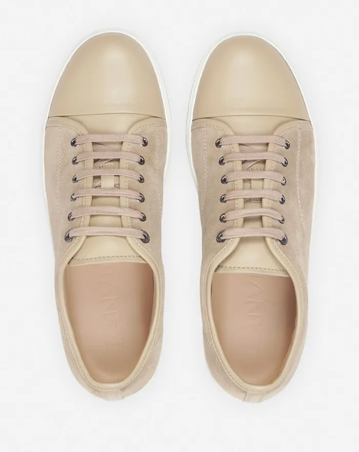 Dbb1 Leather And Suede Sneakers Taupe Men Lanvin DBB1