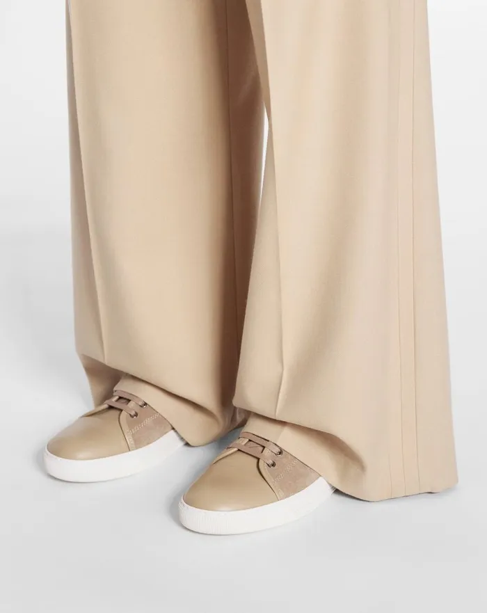 Dbb1 Leather And Suede Sneakers Taupe Men Lanvin DBB1