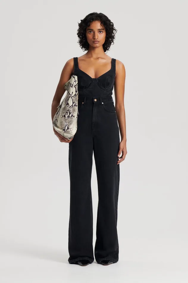 Denim DENIM DRAPE LEG JEAN WASHEDBLACKG 8211 Scanlan Theodore Women