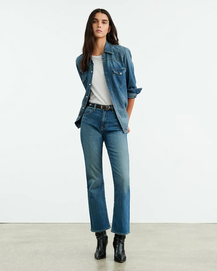 Denim Nili Lotan Women BOOT CUT JEAN Classic Wash