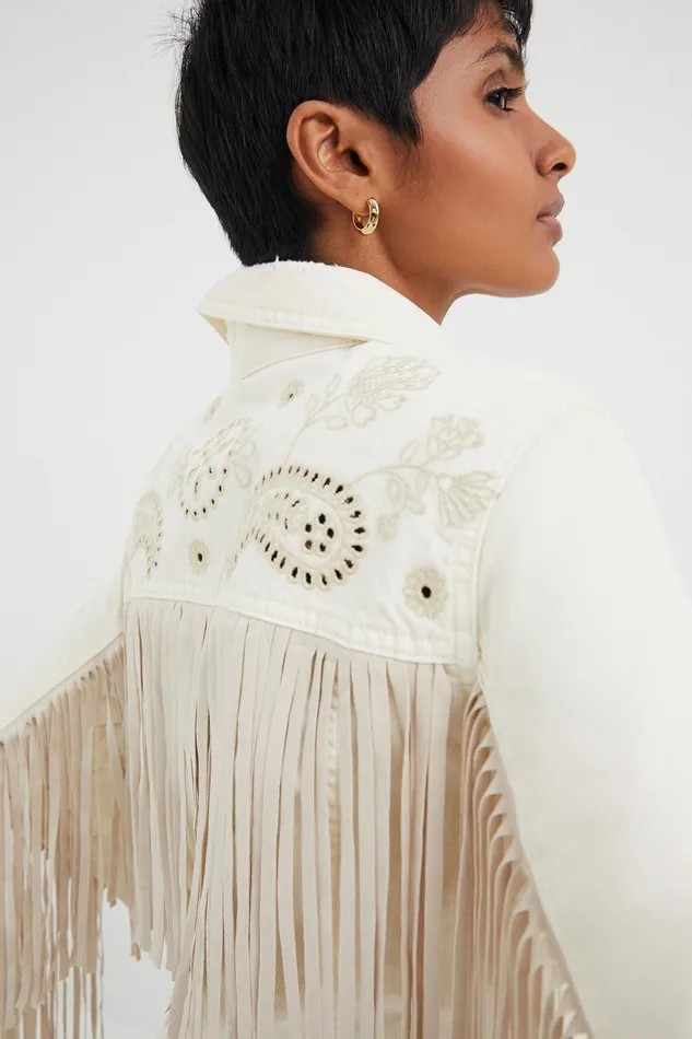 Desigual Biker Denim Jacket Women Jackets