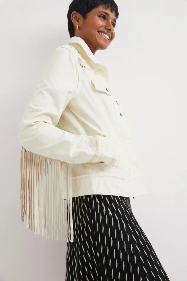 Desigual Biker Denim Jacket Women Jackets