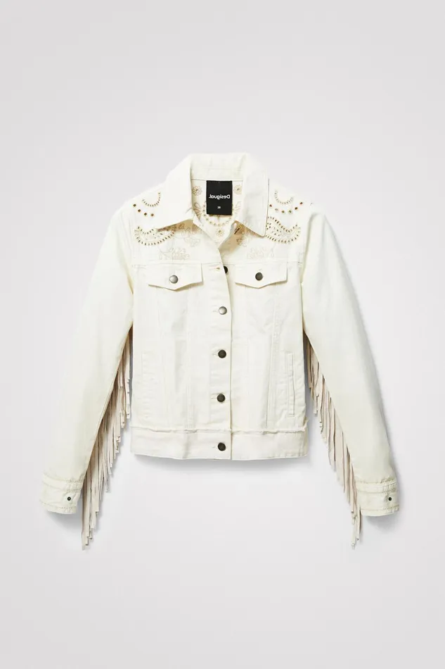 Desigual Biker Denim Jacket Women Jackets