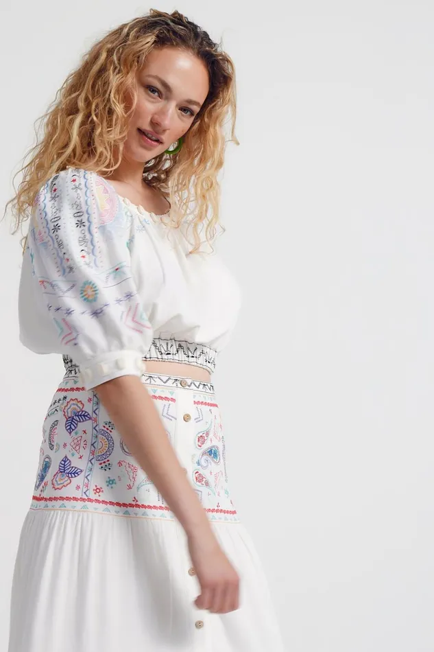 Desigual Cropped Blouse Women Tops and Shirts