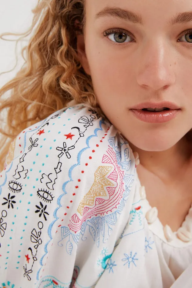 Desigual Cropped Blouse Women Tops and Shirts