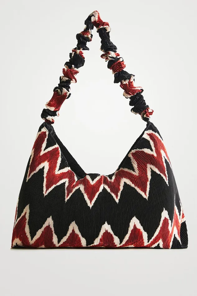 Desigual Geometric Pleated Bag Women Bags