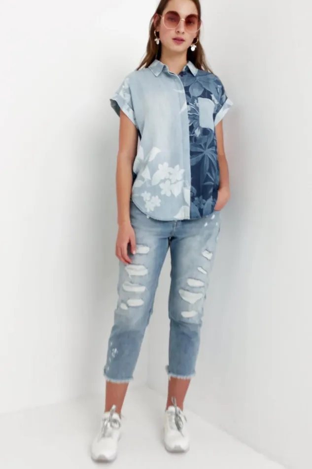 Desigual Hawaiian Drop Tshirt Women Tops and Shirts