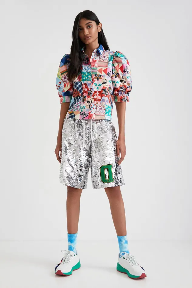 Desigual Johnson Hartig Patchwork Shirt Women Tops and Shirts