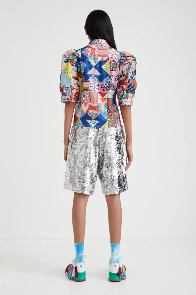Desigual Johnson Hartig Patchwork Shirt Women Tops and Shirts
