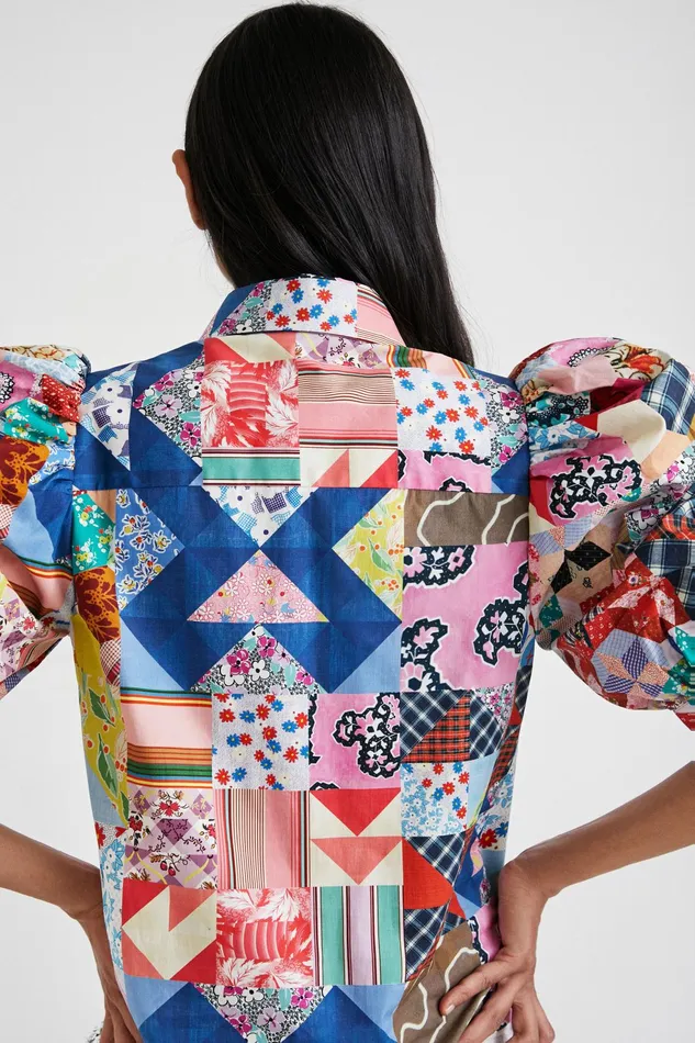 Desigual Johnson Hartig Patchwork Shirt Women Tops and Shirts