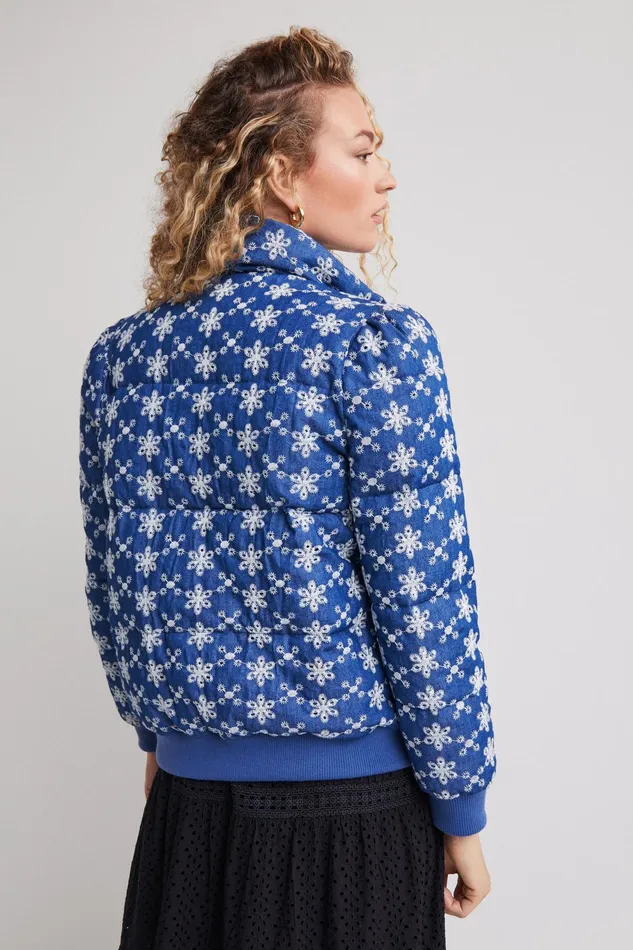 Desigual Lace Quilted Jacket Women Jackets