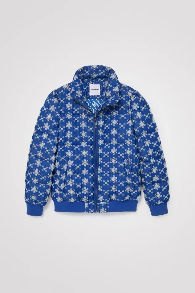 Desigual Lace Quilted Jacket Women Jackets