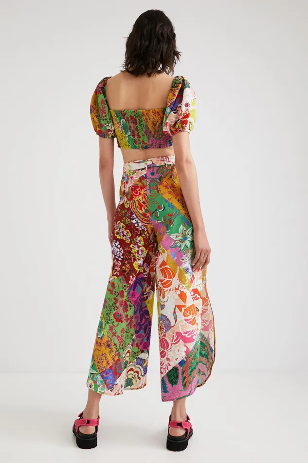 Desigual M Christian Lacroix Cropped Blouse Women Tops and Shirts