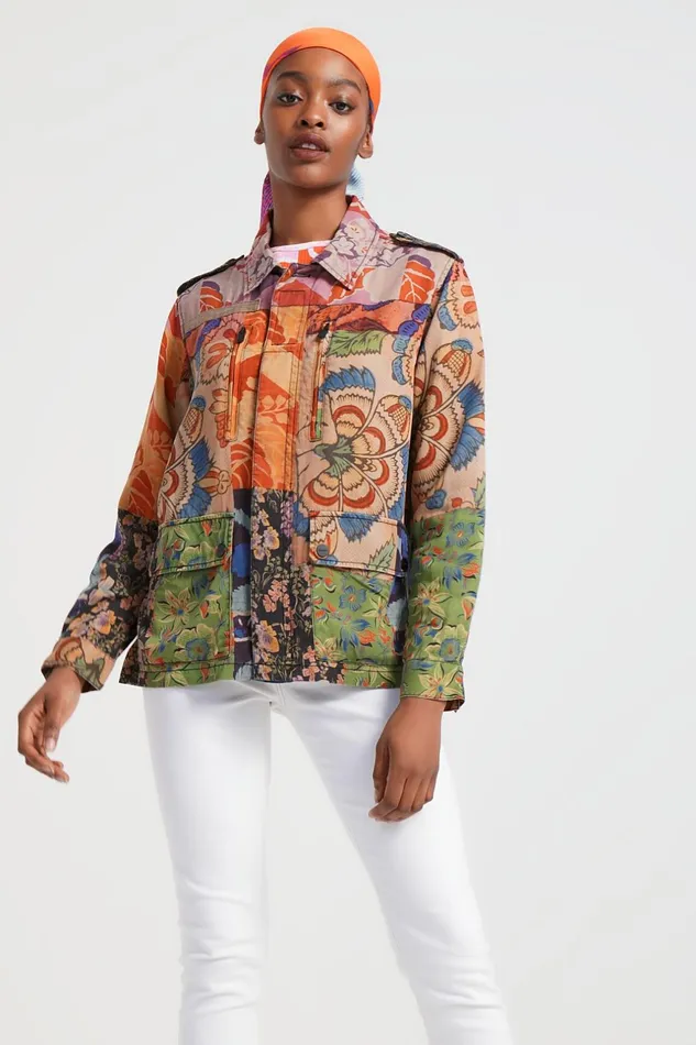 Desigual M Christian Lacroix Tropical Patchwork Jacket Women Jackets