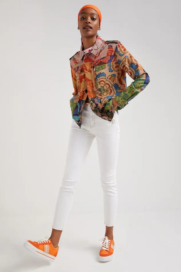 Desigual M Christian Lacroix Tropical Patchwork Jacket Women Jackets