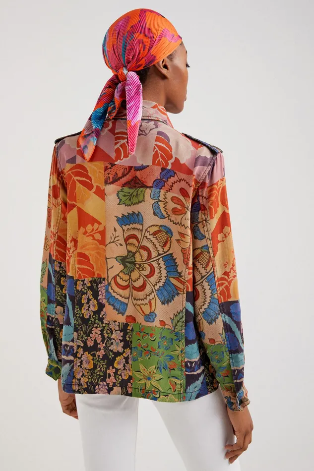 Desigual M Christian Lacroix Tropical Patchwork Jacket Women Jackets