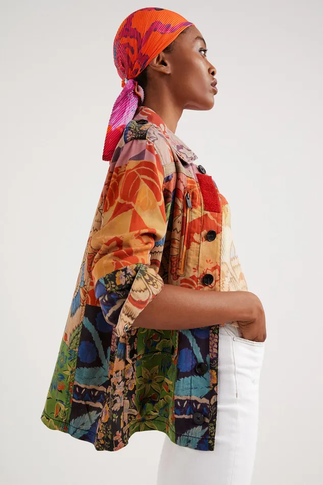 Desigual M Christian Lacroix Tropical Patchwork Jacket Women Jackets