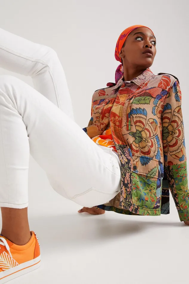 Desigual M Christian Lacroix Tropical Patchwork Jacket Women Jackets