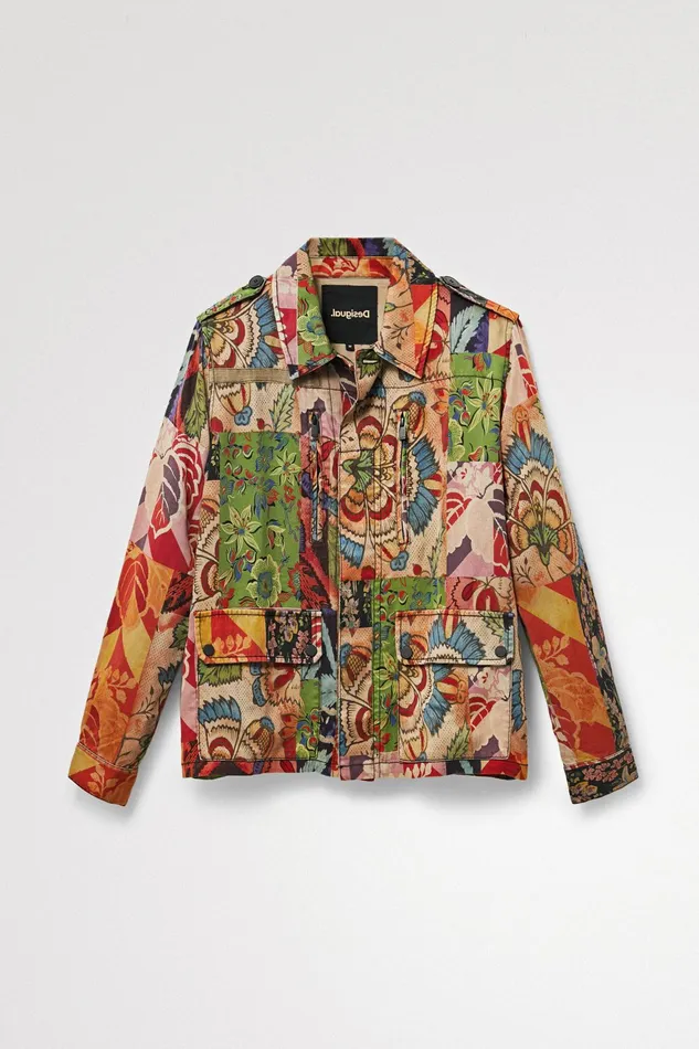 Desigual M Christian Lacroix Tropical Patchwork Jacket Women Jackets