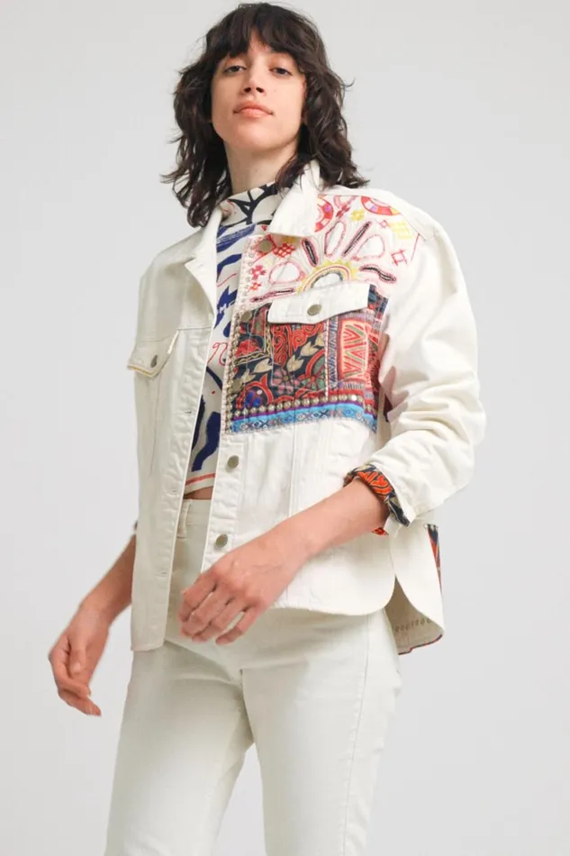 Desigual Oversized Denim Overshirt Women Jackets