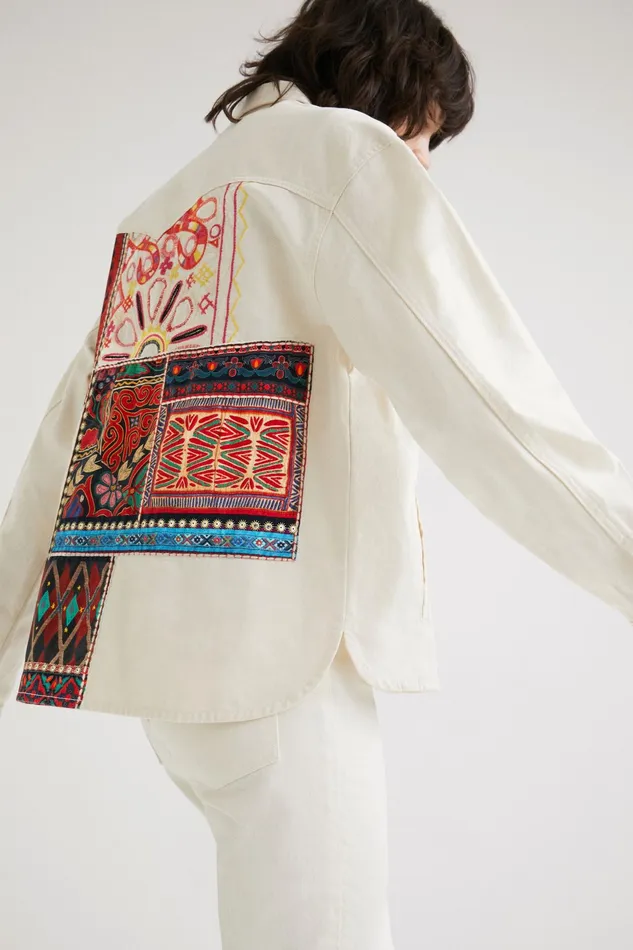 Desigual Oversized Denim Overshirt Women Jackets