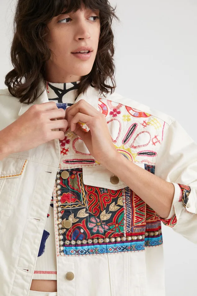 Desigual Oversized Denim Overshirt Women Jackets