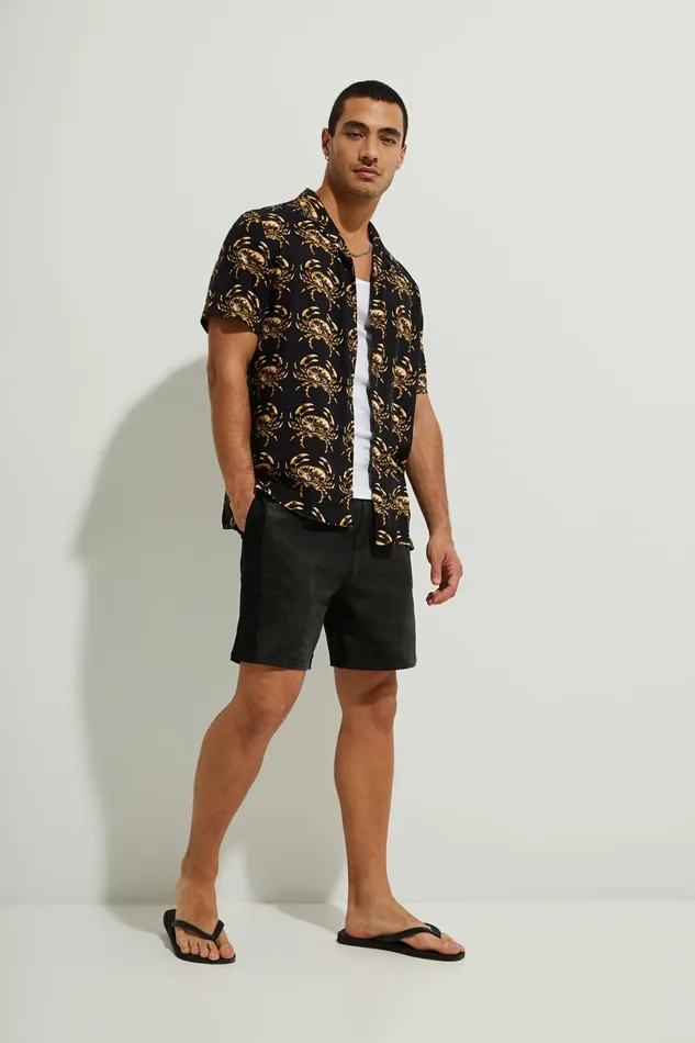 Desigual Resort Shirt Cutaway Collar Mens Shirts
