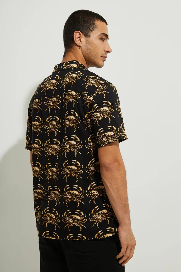 Desigual Resort Shirt Cutaway Collar Mens Shirts