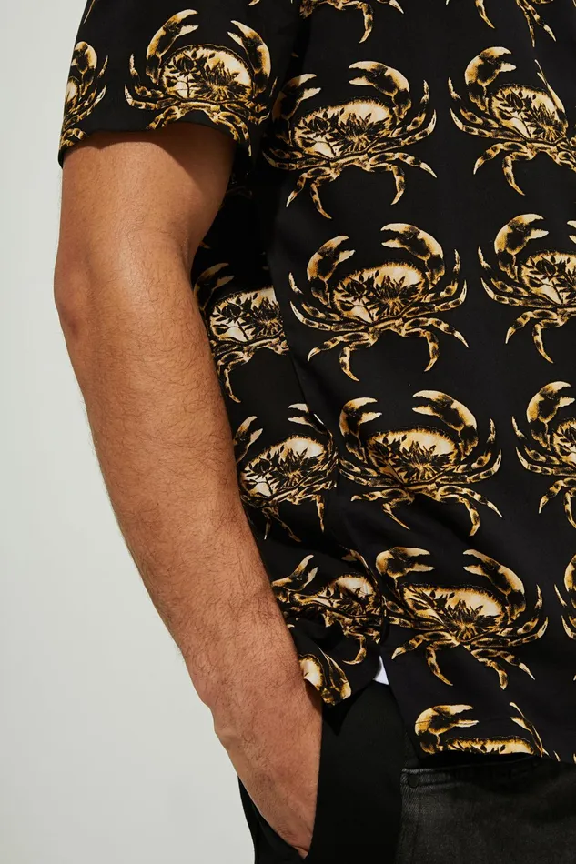 Desigual Resort Shirt Cutaway Collar Mens Shirts